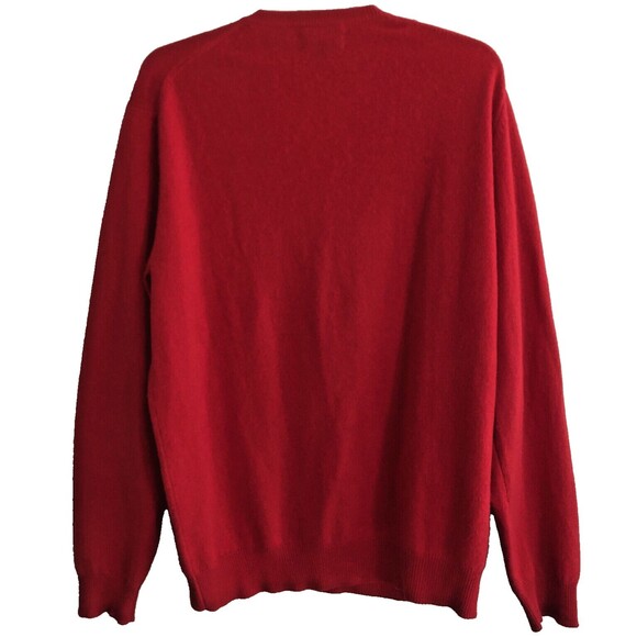 Club Room 2-Ply Estate Cashmere V-Neck Sweater Mens Size M Red Luxury Old Money - Picture 6 of 12